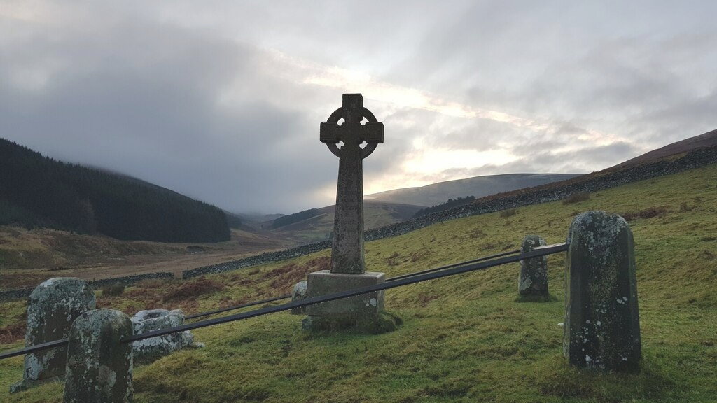 St. Gordian’s CrossAn ancient cross and religious site situated deep in the Border hills, south of Peebles on Scotland - England border.